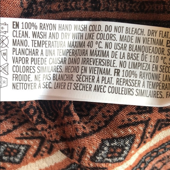 F21 | Rust colored peplum tribal print top - Picture 7 of 7